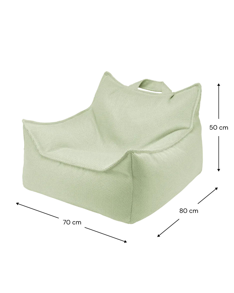 Wigiwama Udendørs sækkestol med puf, Herba (7)