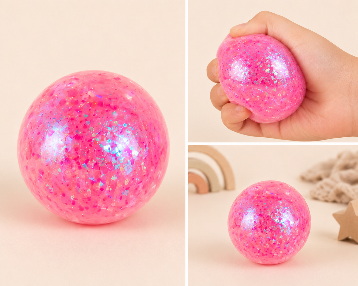 Glitter Squishy Ball fra Hemmingsen Kids, billede 4