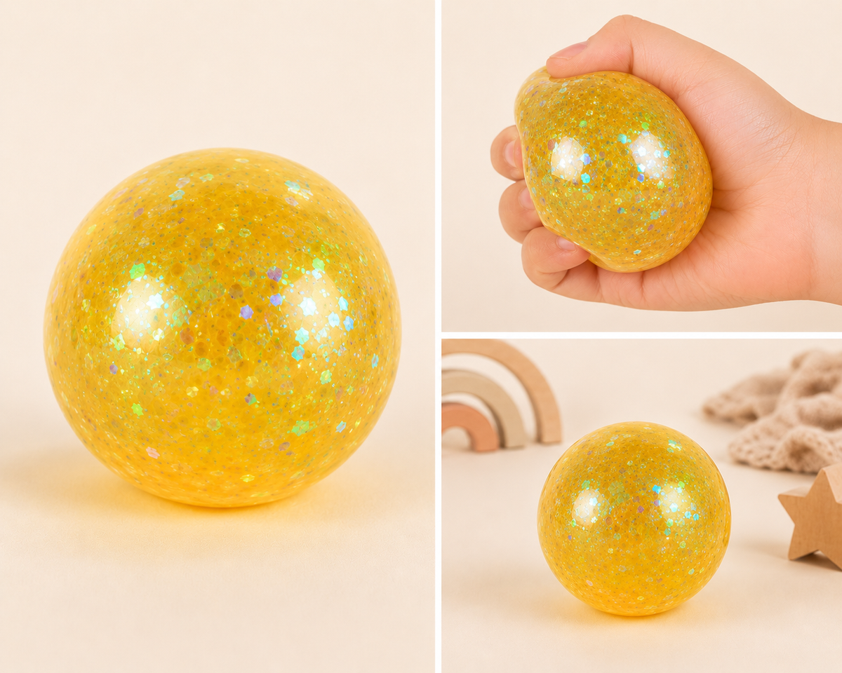 Glitter Squishy Ball fra Hemmingsen Kids, billede 3