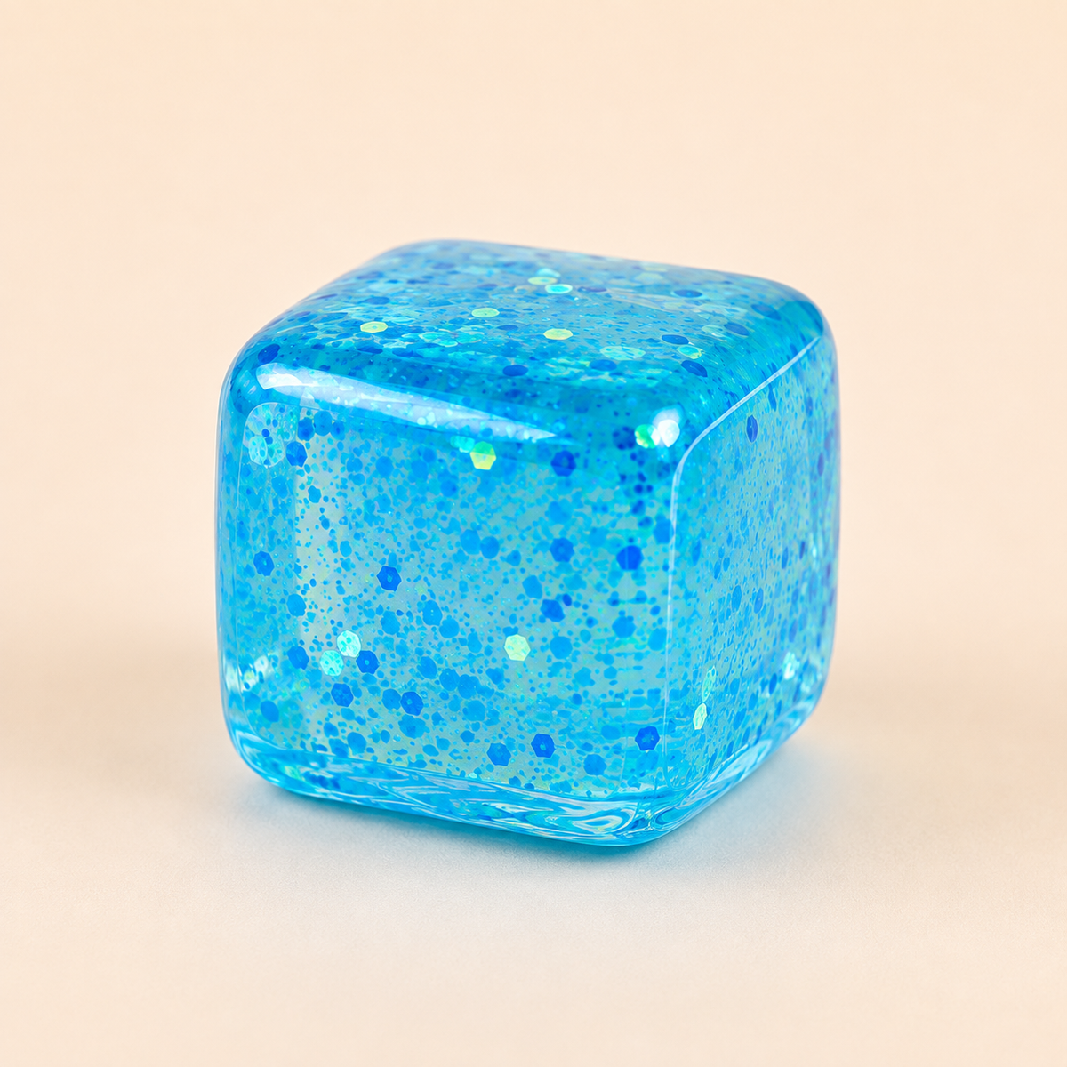 Glitter Squishy Cube fra Hemmingsen Kids, billede 4