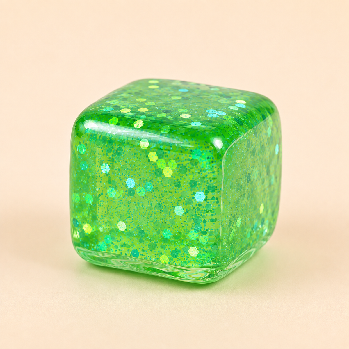 Glitter Squishy Cube fra Hemmingsen Kids, billede 3