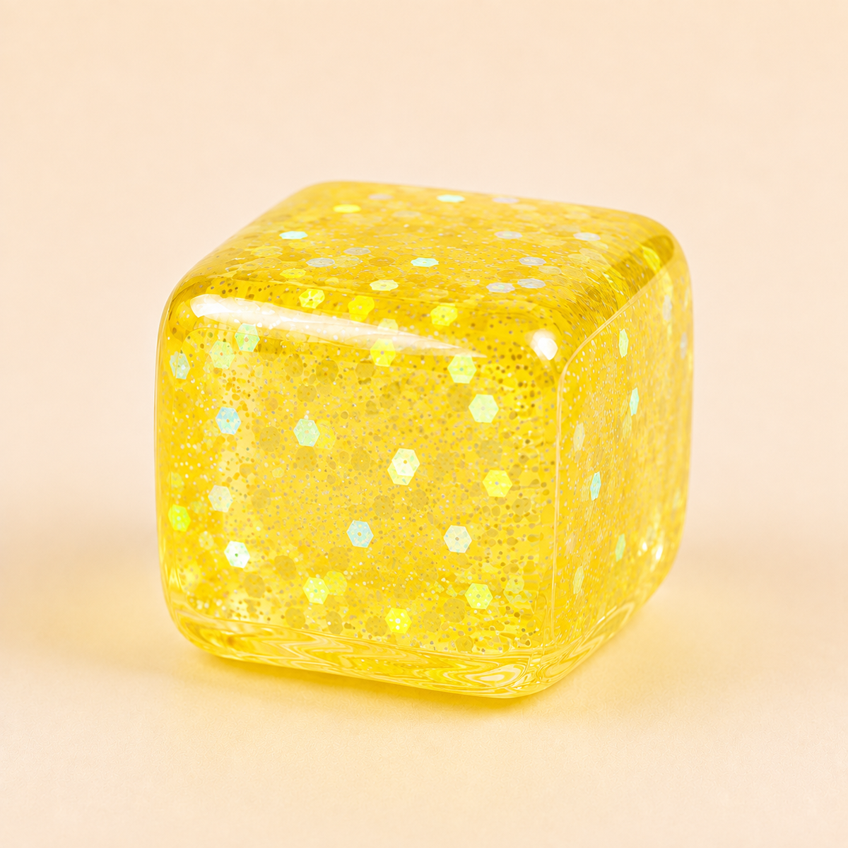 Glitter Squishy Cube fra Hemmingsen Kids, billede 2