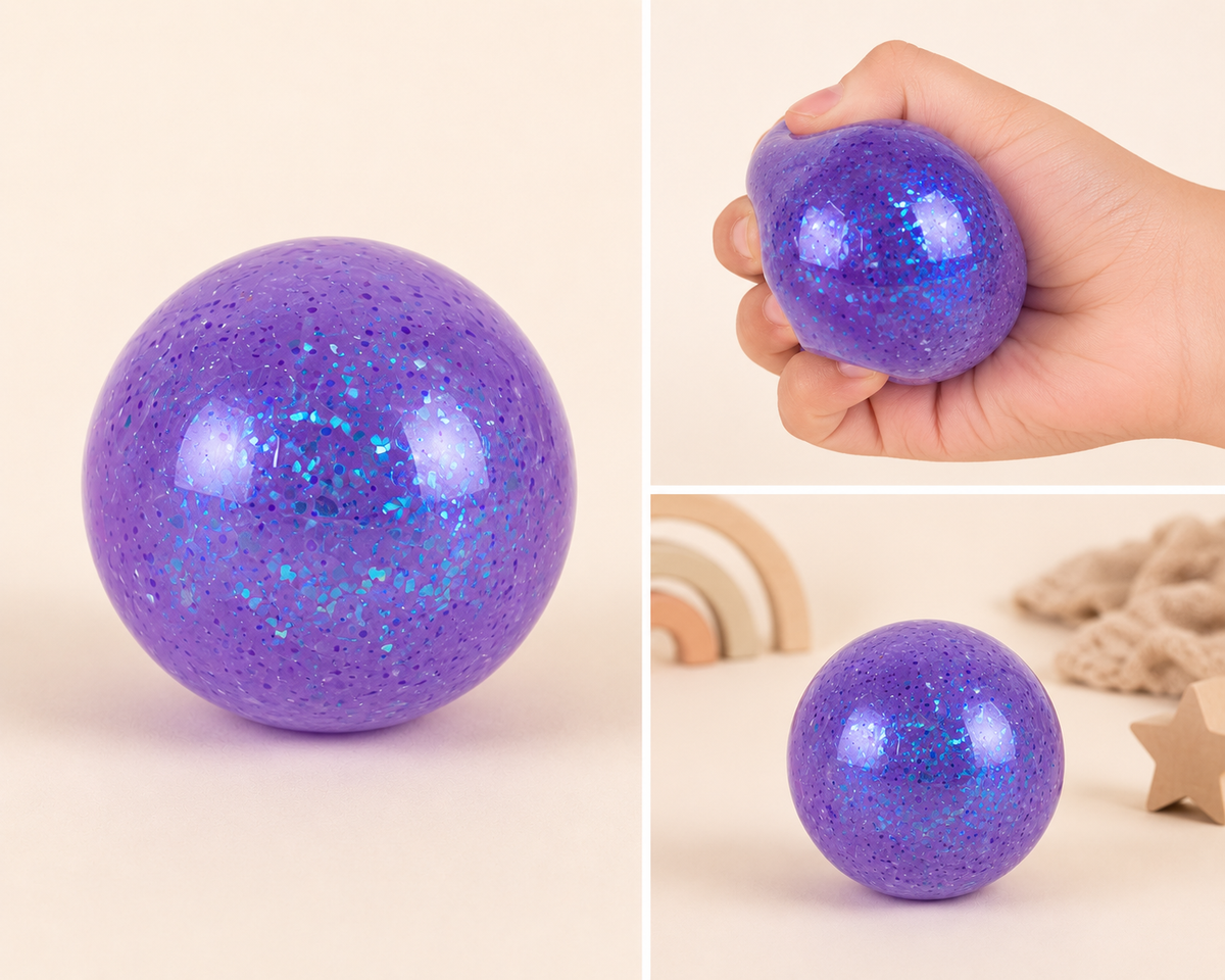 Glitter Squishy Ball fra Hemmingsen Kids, billede 2