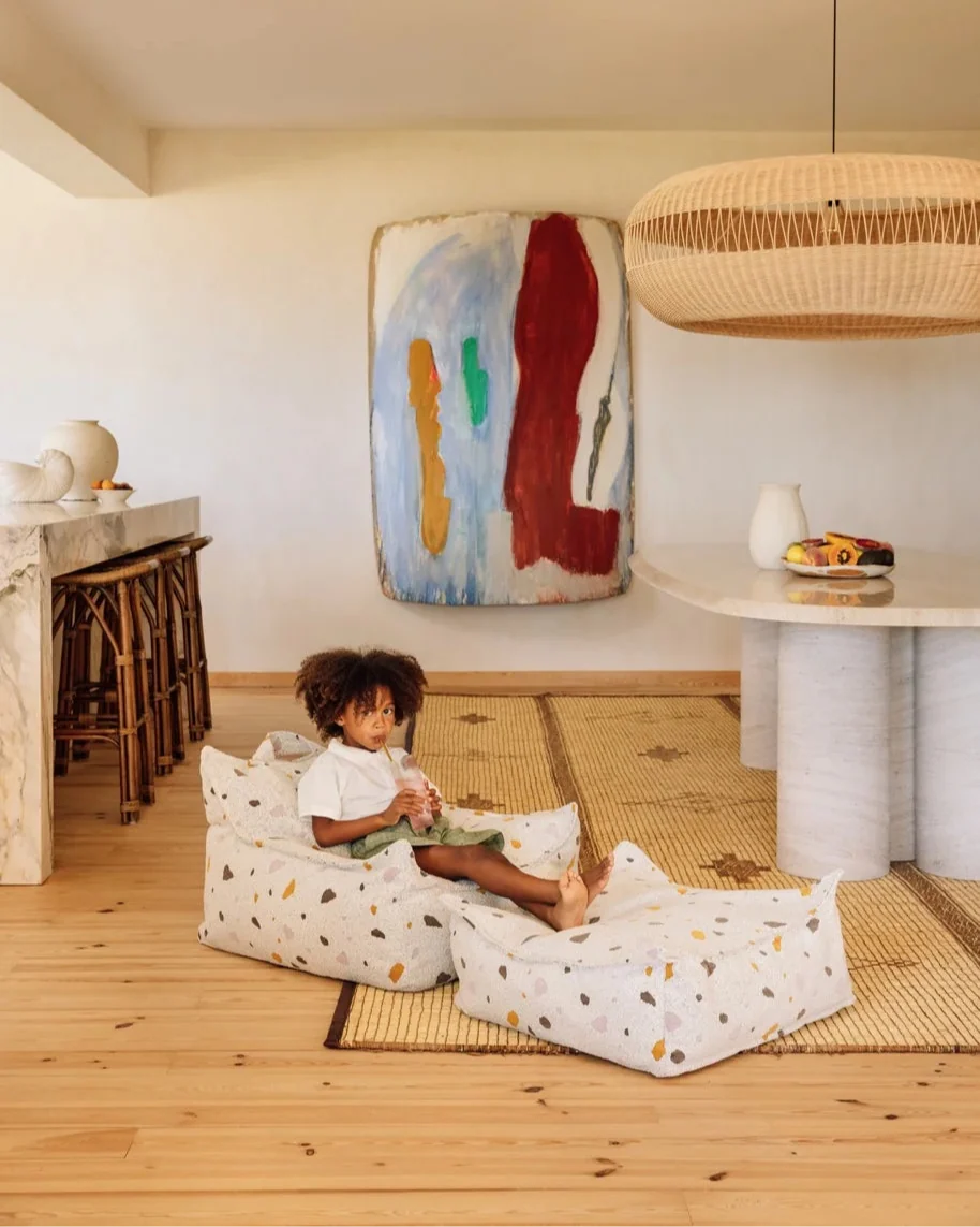 Wigiwama Sækkestol med puf, Terrazzo Marble (4)