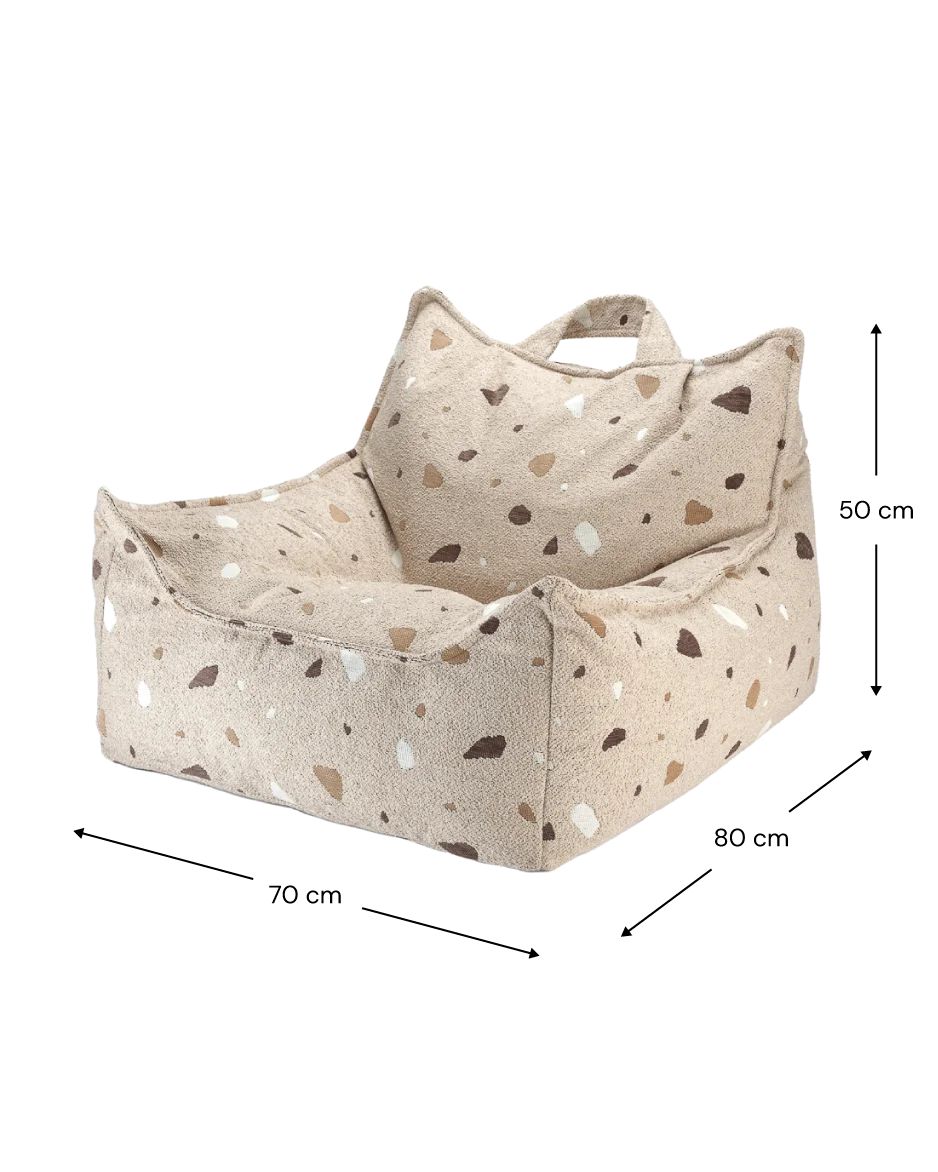 Wigiwama Sækkestol med puf, Terrazzo Sand (4)