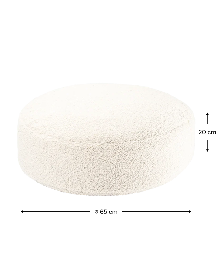 Wigiwama Rund puf, Cream White (3)