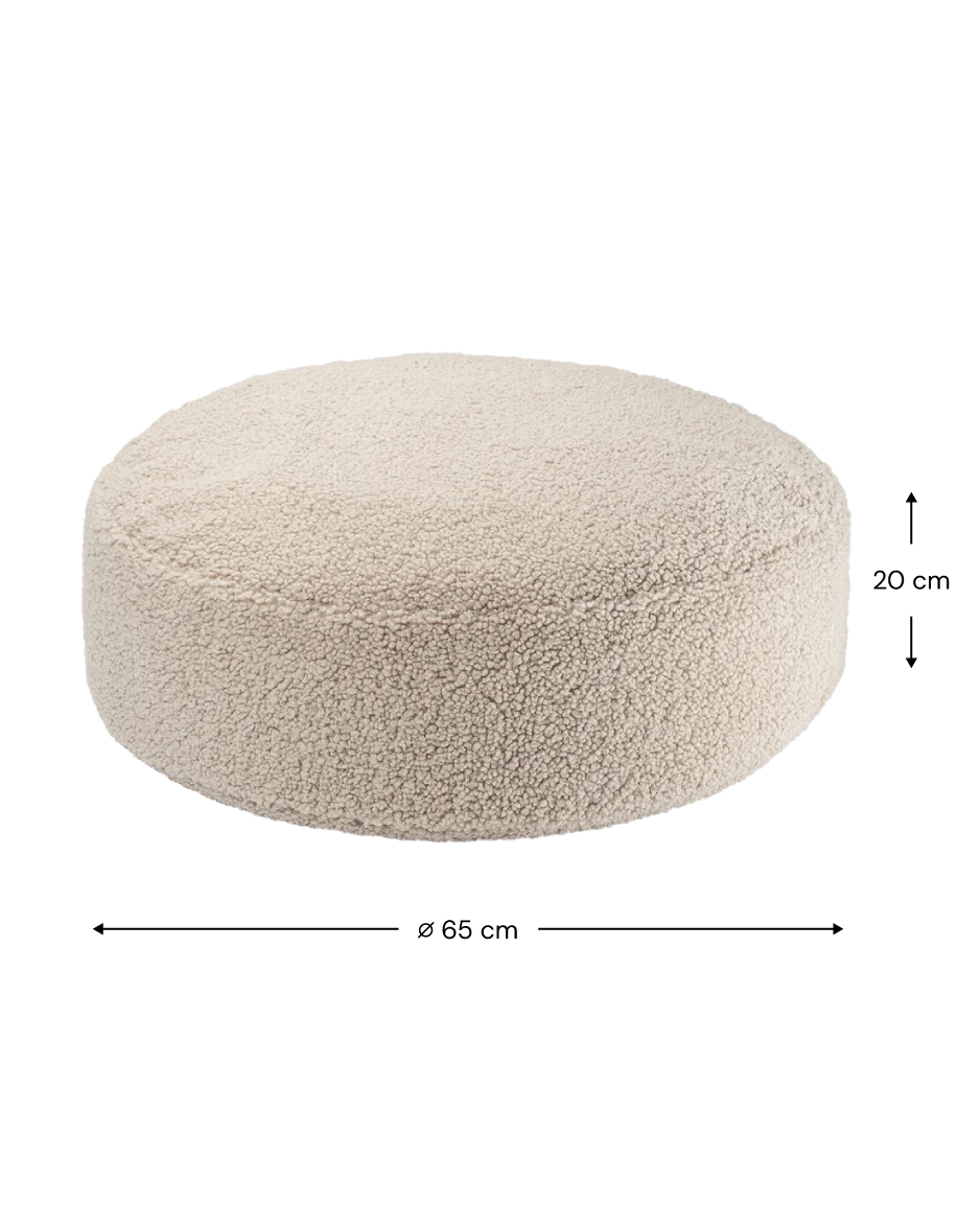 Wigiwama Rund puf, Biscuit (3)