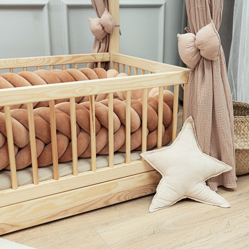 Sengerand, 5-tråde fletning Latte fra Hemmingsen Kids, billede 2