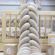 Sengerand, 5-tråde fletning Mørk Beige fra Hemmingsen Kids