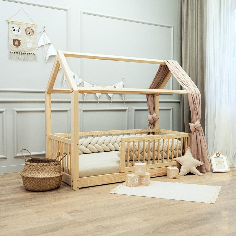 Sengerand, 5-tråde fletning Beige fra Hemmingsen Kids, billede 3