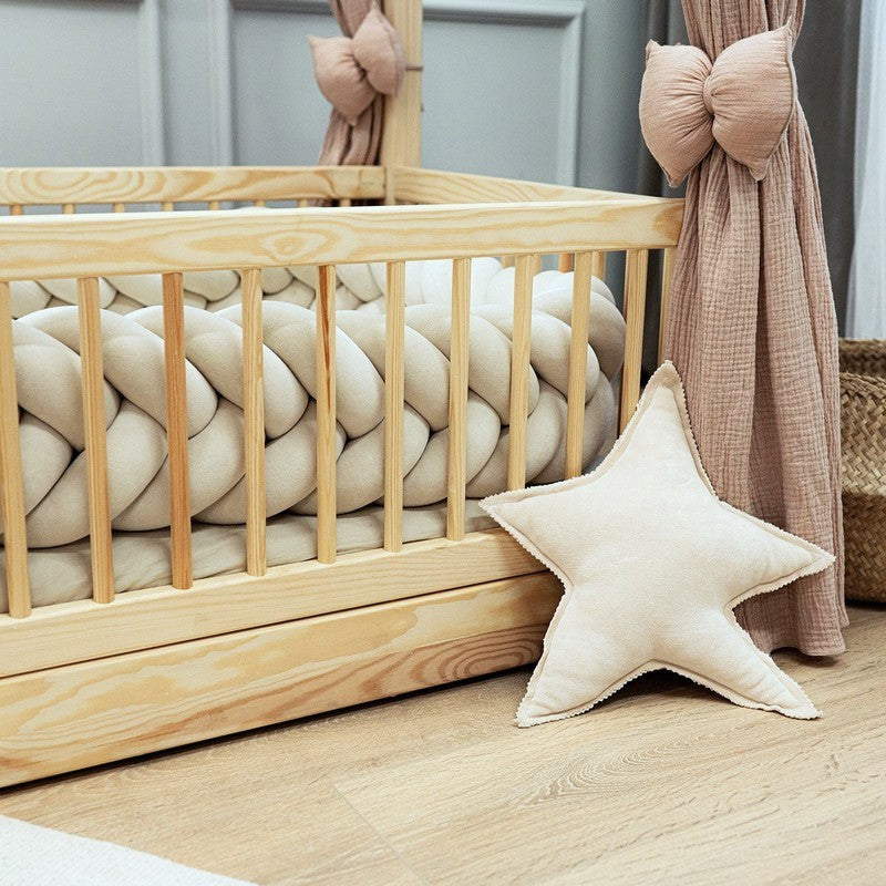Sengerand, 5-tråde fletning Beige fra Hemmingsen Kids, billede 2