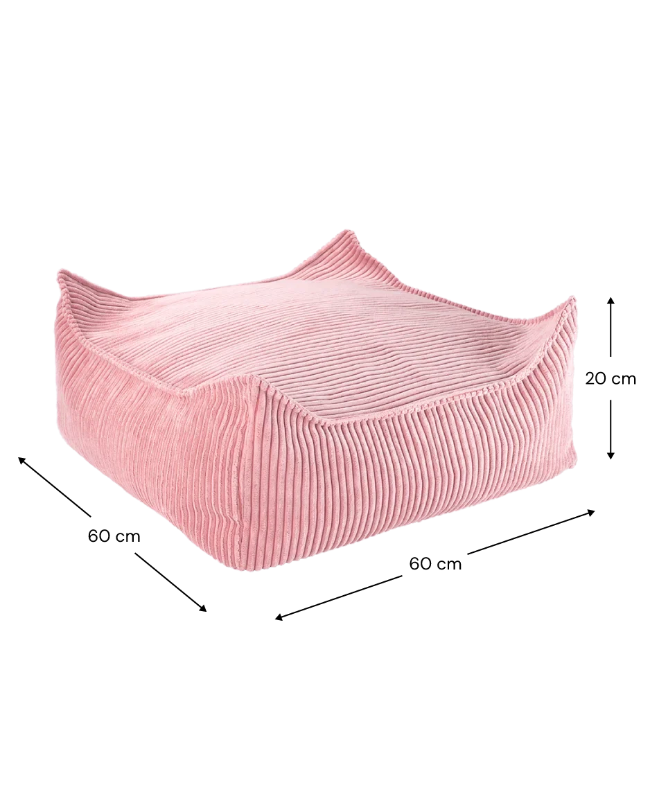 Wigiwama Sækkestol med puf, Pink Mousse (5)