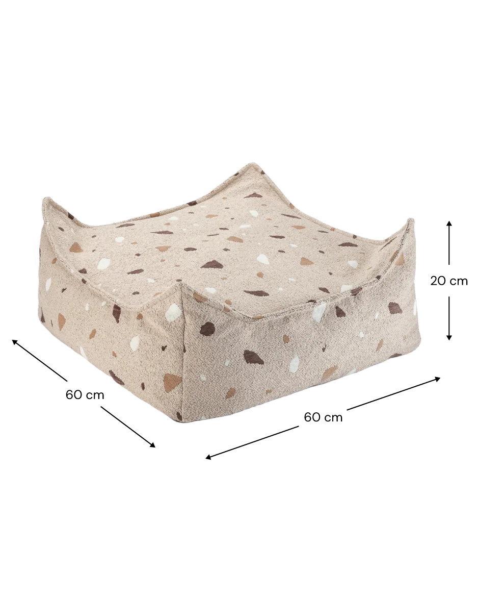 Wigiwama Firkantet puf, Terrazzo Sand (4)