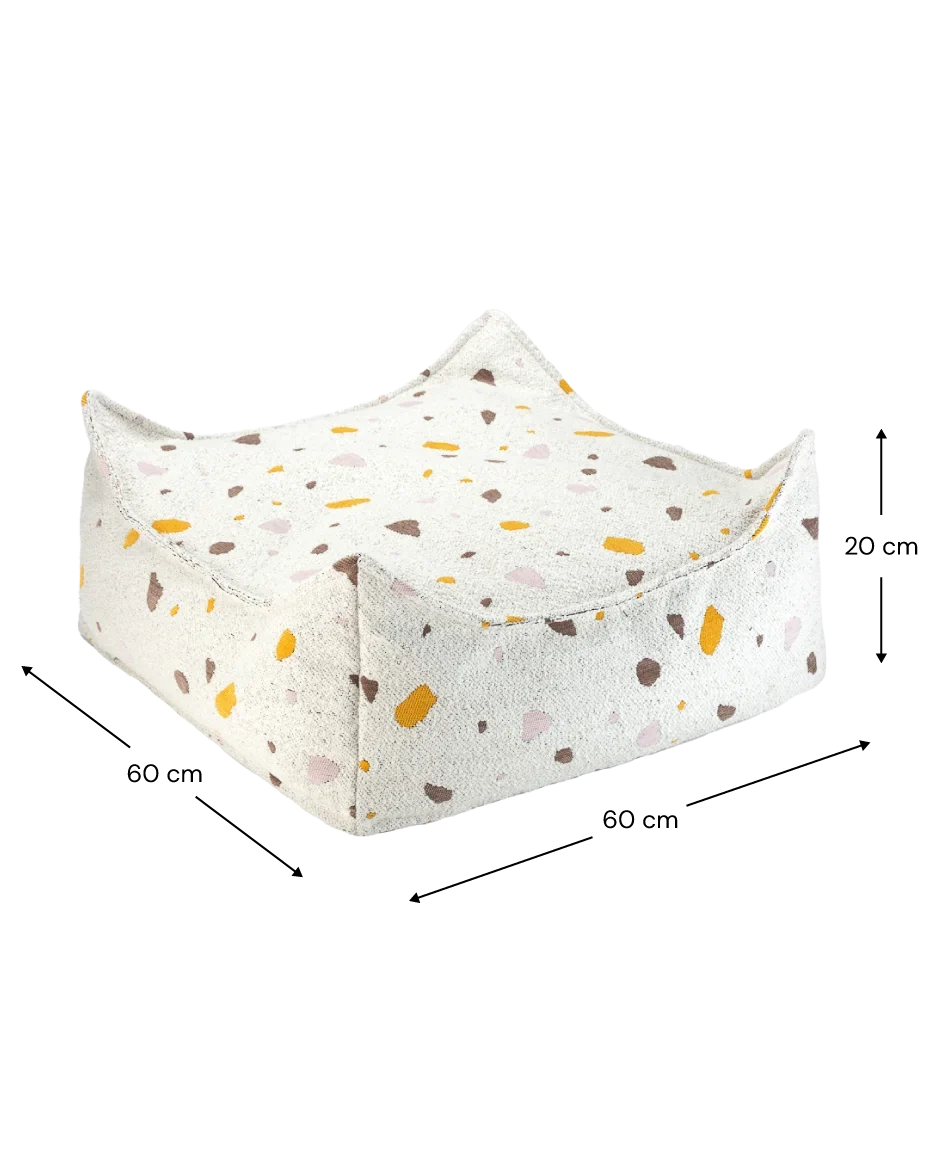 Wigiwama Sækkestol med puf, Terrazzo Marble (7)