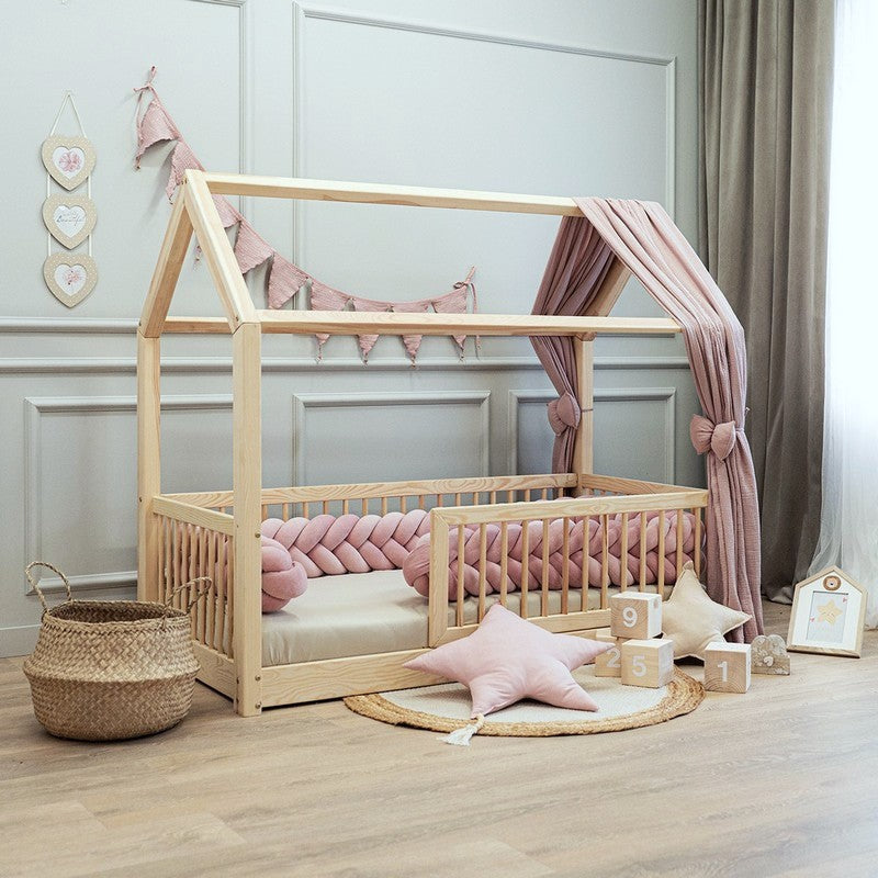 Sengerand, 5-tråde fletning Støvet Pink fra Hemmingsen Kids, billede 2
