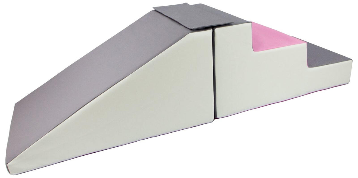 Rutjsebanesæt i skumklodser i pink overflade